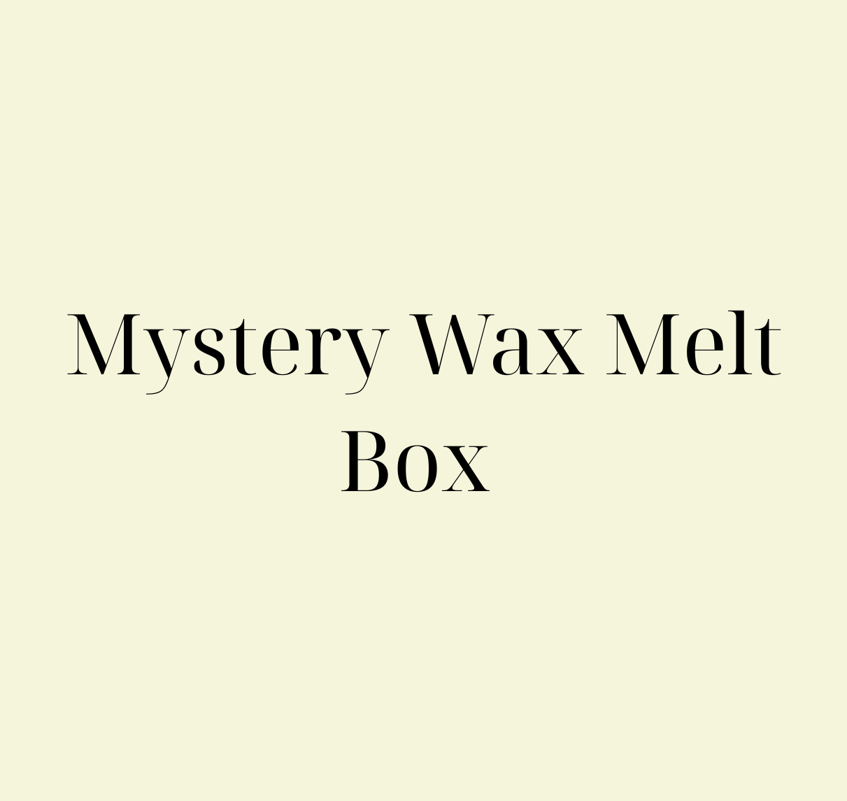Mystery Wax Melt Box