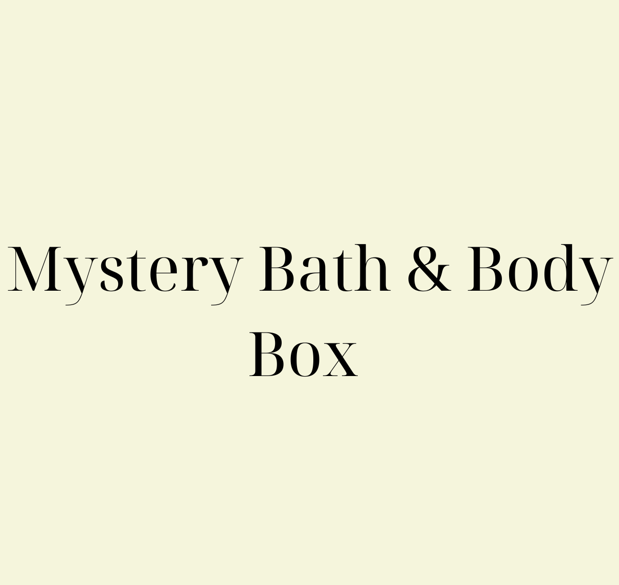 Mystery Bath & Body Box