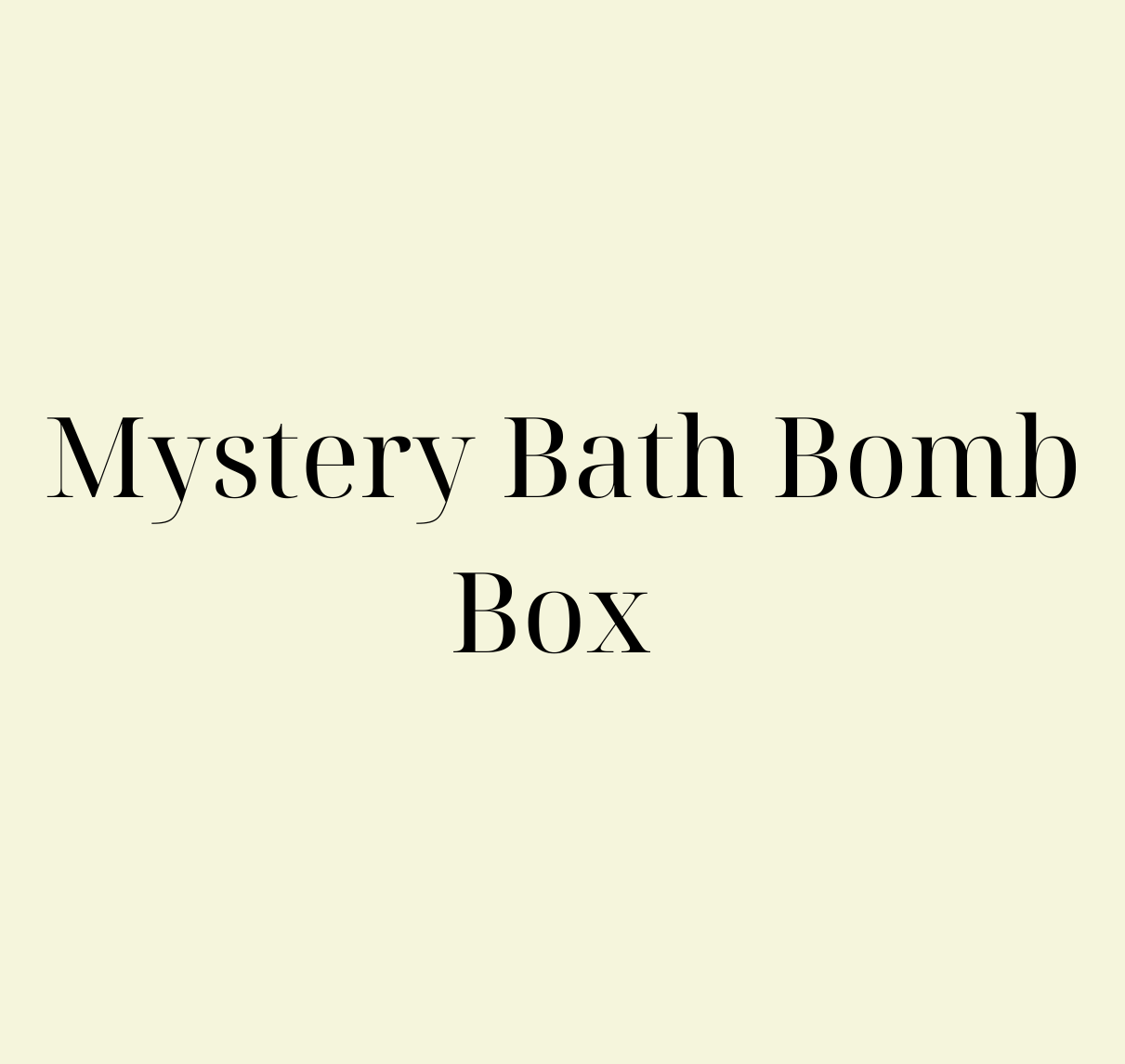 Mystery Bath Bomb Box